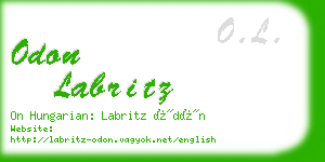 odon labritz business card